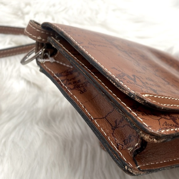 PATRICIA NASH Riot Rust Signature Map Leather Crossbody bag - Picture 8 of 16